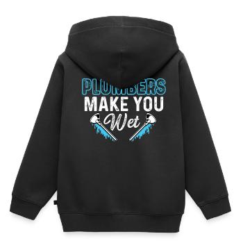 Make yourself wet Happy Worker Gift - Kids Premium Organic Hoodie - black - Back - AI Model Kid Male (0cm)