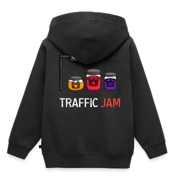 Stau Lustiger Illustrator Gift - Kinder Premium Organic Hoodie - Schwarz - Hinten - AI Model Kid Male (0cm)
