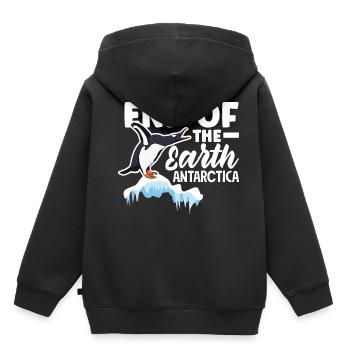 End of the earth Ice Expedition Adventure - Kids Premium Organic Hoodie - black - Back - AI Model Kid Male (0cm)