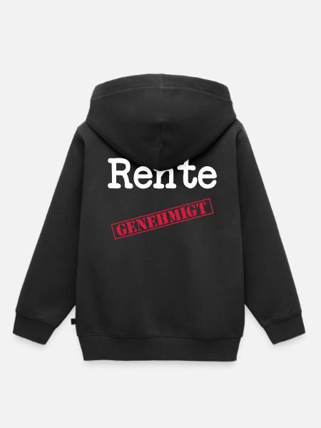 Rente genehmigt - Kinder Premium Organic Hoodie - Schwarz
