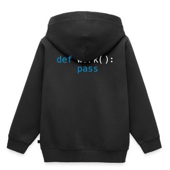 Python pass work - Kinder Premium Organic Hoodie - Schwarz - Hinten - AI Model Kid Male (0cm)