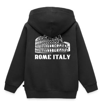 Rom, Italien Tourist Gift - Kinder Premium Organic Hoodie - Schwarz - Hinten - AI Model Kid Male (0cm)