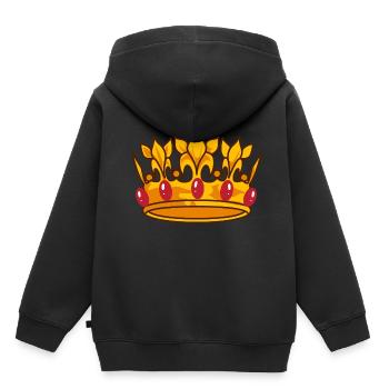 Couronne - Sweat Premium à capuche enfant bio - noir - Dos - AI Model Kid Male (0cm)