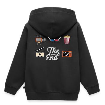 Kino-Vintage. Filmkritik Gift - Kinder Premium Organic Hoodie - Schwarz - Hinten - AI Model Kid Male (0cm)