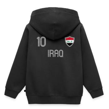 Irak Équipe de football - Sweat Premium à capuche enfant bio - noir - Dos - AI Model Kid Male (0cm)