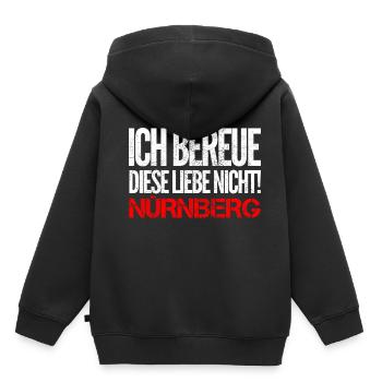 Nürnberg Ich bereue Diese Liebe nicht - Kinder Premium Organic Hoodie - Schwarz - Hinten - AI Model Kid Male (0cm)