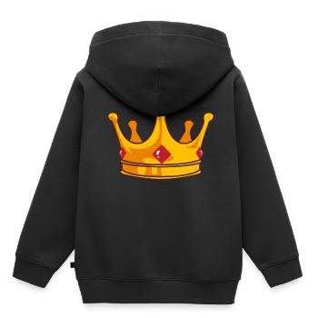 Couronne - Sweat Premium à capuche enfant bio - noir - Dos - AI Model Kid Male (0cm)