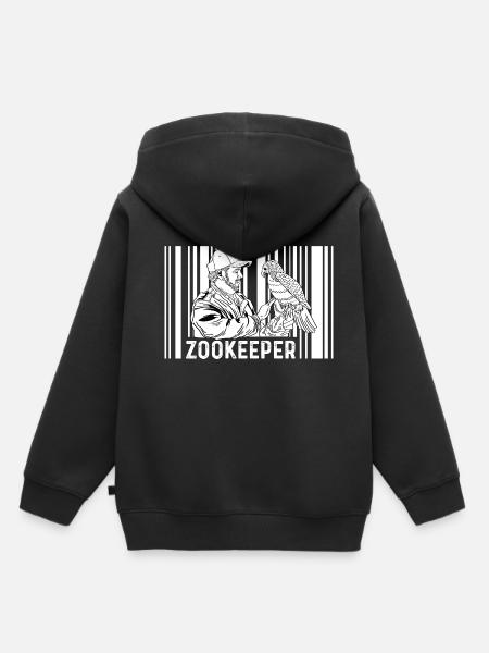 Zookeeper Retro Zoologe Geschenk - Kinder Premium Organic Hoodie - Schwarz