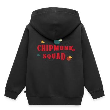 Écureuil mignon de l'escouade des Chipmunk - Sweat Premium à capuche enfant bio - noir - Dos - AI Model Kid Male (0cm)
