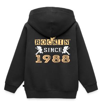 Rockin desde 1988 Classic Rock Cumpleaños - Kinder Premium Organic Hoodie - Schwarz - Hinten - AI Model Kid Male (0cm)
