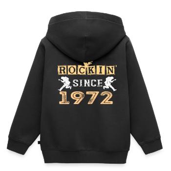 Rockin' Since 1972 Classic Rock 49th Birthday - Kinder Premium Organic Hoodie - Schwarz - Hinten - AI Model Kid Male (0cm)