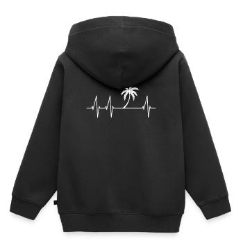 Palme Travel Pouls - Sweat Premium à capuche enfant bio - noir - Dos - AI Model Kid Male (0cm)