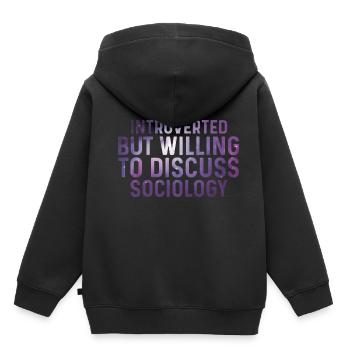 Discussion of Sociology Introverted Poison - Kids Premium Organic Hoodie - black - Back - AI Model Kid Male (0cm)