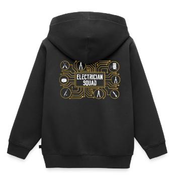 Electrician Craftsman Electronic Voltage - Kids Premium Organic Hoodie - black - Back - AI Model Kid Male (0cm)