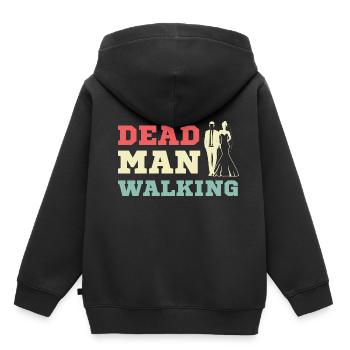 L’homme mort devient un poison comique - Sweat Premium à capuche enfant bio - noir - Dos - AI Model Kid Male (0cm)