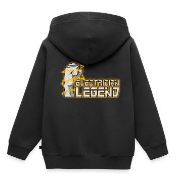 Electro Worker Voltage Craftsman Electrician - Kids Premium Organic Hoodie - black - Back - AI Model Kid Male (0cm)