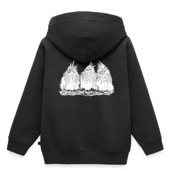 Funny funny birds - Kids Premium Organic Hoodie - black - Back - AI Model Kid Male (0cm)