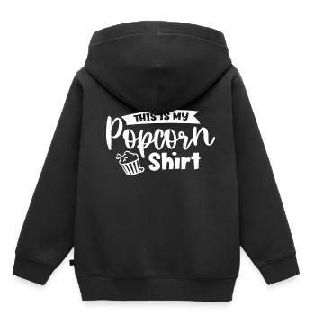 Lustiges Sprichwort „Mais“ - Kinder Premium Organic Hoodie - Schwarz - Hinten - AI Model Kid Male (0cm)