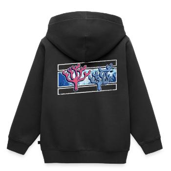 Récifs coralliens, environnement, nature, - Sweat Premium à capuche enfant bio - noir - Dos - AI Model Kid Male (0cm)