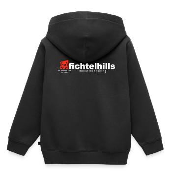 lorbeer fichtelhills 12 Summits Crew - Kinder Premium Organic Hoodie - Schwarz - Hinten - AI Model Kid Male (0cm)