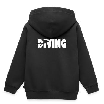 Diving Diver Dive Art - Kinder Premium Organic Hoodie - Schwarz - Hinten - AI Model Kid Male (0cm)