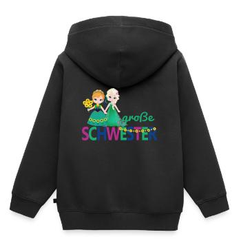 big sister girl bouquet - Kids Premium Organic Hoodie - black - Back - AI Model Kid Male (0cm)