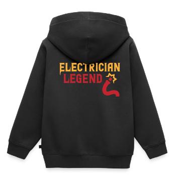 Elektriker Legend Elektronische Hobbyschal - Kinder Premium Organic Hoodie - Schwarz - Hinten - AI Model Kid Male (0cm)