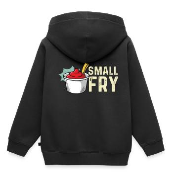Petit serveur rôti ou cadeau de serveuse - Sweat Premium à capuche enfant bio - noir - Dos - AI Model Kid Male (0cm)
