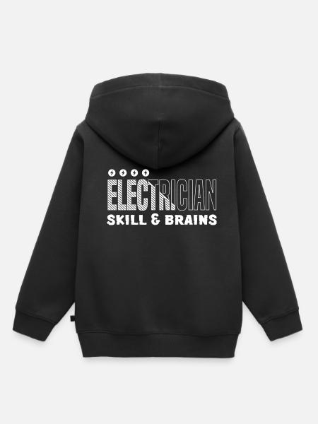 Elektrikerfähigkeiten und Elektroarbeiter-Spannung - Kinder Premium Organic Hoodie - Schwarz