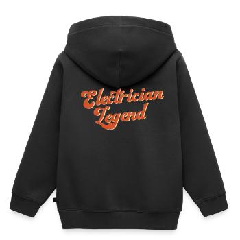 Electrician Legend Craftsman Voltage Worker - Kids Premium Organic Hoodie - black - Back - AI Model Kid Male (0cm)