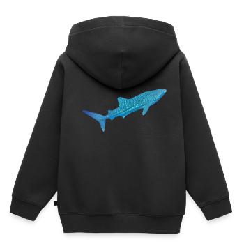 Whale shark - Kids Premium Organic Hoodie - black - Back - AI Model Kid Male (0cm)