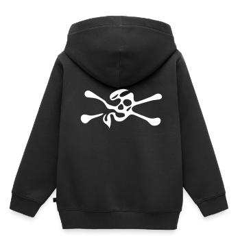 Crâne avec os - Sweat Premium à capuche enfant bio - noir - Dos - AI Model Kid Male (0cm)