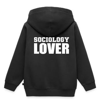 Professeur de sociologie Lover Gift - Sweat Premium à capuche enfant bio - noir - Dos - AI Model Kid Male (0cm)