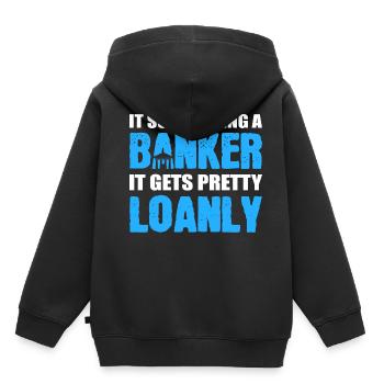 Ziemlich leise Makler Geschenk - Kinder Premium Organic Hoodie - Schwarz - Hinten - AI Model Kid Male (0cm)