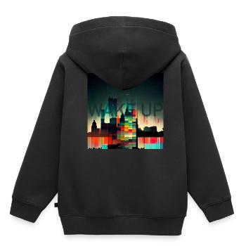 Wake Up Wach Auf - Kids Premium Organic Hoodie - black - Back - AI Model Kid Male (0cm)