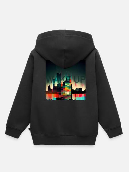 Wake Up Wach Auf - Kinder Premium Organic Hoodie - Schwarz