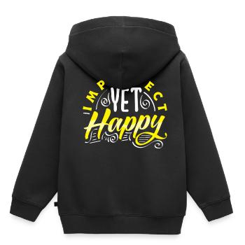 Embrace Your Quirks - Authenticity Is Gorgeous - Kids Premium Organic Hoodie - black - Back - AI Model Kid Male (0cm)