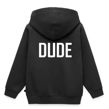 dude kumpel freund bro - Kinder Premium Organic Hoodie - Schwarz - Hinten - AI Model Kid Male (0cm)