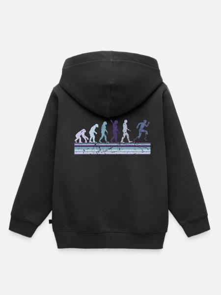 Evolution of Para Running - Kinder Premium Organic Hoodie - Schwarz
