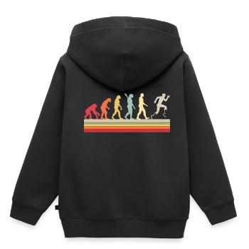 Évolution du Para Running - Sweat Premium à capuche enfant bio - noir - Dos - AI Model Kid Male (0cm)