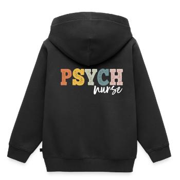 Psych Nurse Dialysis Nursing RN - Kids Premium Organic Hoodie - black - Back - AI Model Kid Male (0cm)