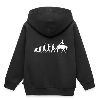 Voûte équestre Evolution Équitation - Sweat Premium à capuche enfant bio - noir - Dos - AI Model Kid Male (0cm)