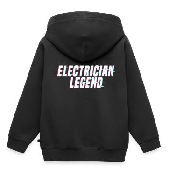 Electrician Legend Craftsman Voltage Electro - Kids Premium Organic Hoodie - black - Back - AI Model Kid Male (0cm)