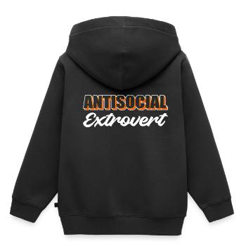 Antisoziale Extrovertierer Freundliche Person Gift - Kinder Premium Organic Hoodie - Schwarz - Hinten - AI Model Kid Male (0cm)