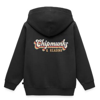 Écureuil de littérature Chipmunks et livres de - Sweat Premium à capuche enfant bio - noir - Dos - AI Model Kid Male (0cm)