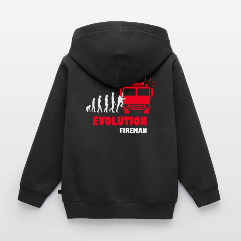 Firefighters Fireman Evolution Kids Premium Organic Hoodie