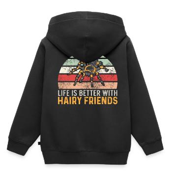 Hairy Friends Friendly Guy Gift - Kids Premium Organic Hoodie - black - Back - AI Model Kid Male (0cm)
