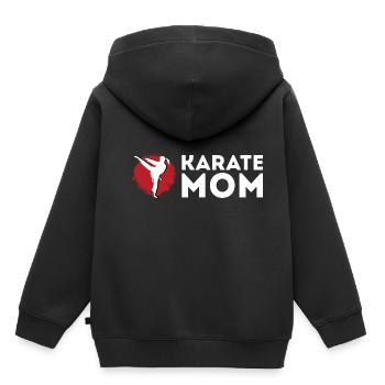 Karaté Maman Talentueuse Mère Poison - Sweat Premium à capuche enfant bio - noir - Dos - AI Model Kid Male (0cm)
