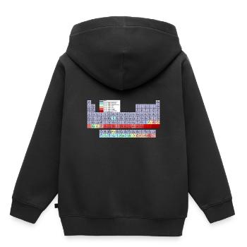 Tableau périodique Chimie - Sweat Premium à capuche enfant bio - noir - Dos - AI Model Kid Male (0cm)