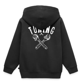 Voiture tuning - Sweat Premium à capuche enfant bio - noir - Dos - AI Model Kid Male (0cm)